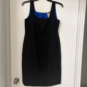 Yoana Baraschi Black and Blue Midi Dress